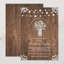 Rustieke Bloemen Mason Jar Lights Baby Boy Shower