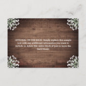 Rustieke Bloemen Mason Jar Lights Bruiloft Details Informatiekaartje (Achterkant)