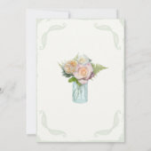 Rustieke Bloemen Mason Jar Rozen Script Typografie Kaart (Achterkant)