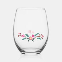 Rustieke bloemen met Initialen