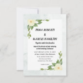 Rustieke Bloemen & Minimalist Save the Date Kaart (Voorkant)