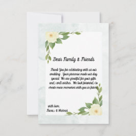 Rustieke bloemen & minimalistische bedankkaart