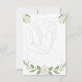 Rustieke Bloemen & Minimalistische Elegante Huweli Bedankkaart (Achterkant)