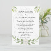 Rustieke Bloemen & Minimalistische Elegante Trouwu Kaart (Staand voorkant)