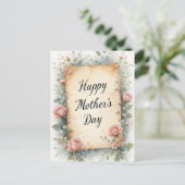 Rustieke  Bloemen Moederdag Mum Briefkaart (Staand voorkant)