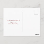 Rustieke  Bloemen Moederdag Mum Briefkaart (Achterkant)