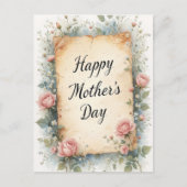 Rustieke  Bloemen Moederdag Mum Briefkaart (Voorkant)