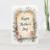 Rustieke Bloemen Moederdag Mum Kaart (Voorkant)