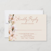 Rustieke Bloemen Monogram Terracotta Herfst Bruilo RSVP Kaartje (Voorkant)