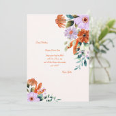 Rustieke Bloemen Naam Dag Kaart (Staand voorkant)