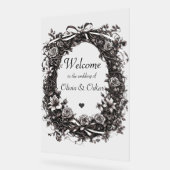 Rustieke Bloemen Natuurlijke Krans, in sepia Acryl Bord (Hoek)