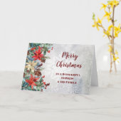 Rustieke Bloemen Neef & Familie Vrolijk Kerstfeest Kaart (Gele Bloem)