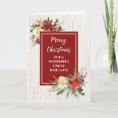 Rustieke bloemen oom Vrolijk Kerstfeest Kaart (Voorkant)