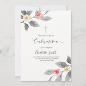 rustieke bloemen op hout Bevestiging Kaart (Voorkant)