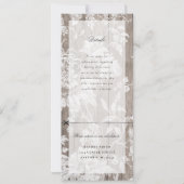 Rustieke bloemen op hout verjaardagsuitnodiging w  kaart (Achterkant)