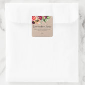Rustieke bloemen op Kraft handgemaakte zeep labels (Tas)