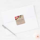 Rustieke bloemen op Kraft handgemaakte zeep labels (Envelop)