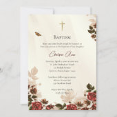 Rustieke bloemen Orthodoxe doop Kaart (Voorkant)