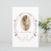 Rustieke Bloemen Ovaal Foto Botanische Krans Progr (Staand voorkant)