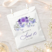 Rustieke Bloemen Paarse Lila Vlinders Zoet 16 Bedankzakje (Geknipt)