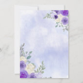 Rustieke Bloemen Paarse Lila Vlinders Zoet 16 Kaart (Achterkant)