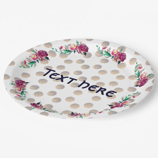 Rustieke Bloemen Party Papier Borden Papieren Bordje (Gekanteld)