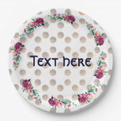 Rustieke Bloemen Party Papier Borden Papieren Bordje (Voorkant)