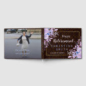 Rustieke Bloemen Pastel Waterverf Pensioen Party Gastenboek (Volledig)