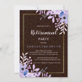 Rustieke Bloemen Pastel Waterverf Pensioen Party Kaart (Voorkant)