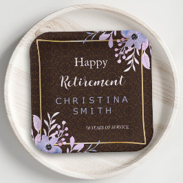 Rustieke Bloemen Pastel Waterverf Pensioen Party Papieren Bordje