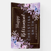 Rustieke Bloemen Pastel Waterverf Pensioen Party Spandoek (Verticaal)