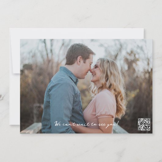 Rustieke bloemen Periwinkle roze Save The Date (Achterkant)