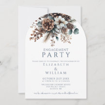 Rustieke Bloemen Pinecone Engagement Party Arch