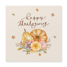 Rustieke Bloemen Pompoen Thanksgiving Magnetische 