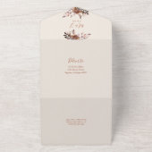 Rustieke Bloemen QR Code Herfst Herfst Herfst Trou All In One Uitnodiging (Buitenkant)