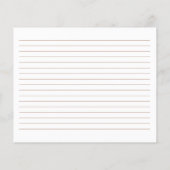 Rustieke Bloemen Recept Kaart voor de Bride-to-Be (Achterkant)