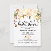 Rustieke Bloemen Roze Sinaasappel Herfst Vrijgezel Kaart (Voorkant)