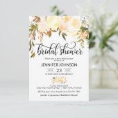 Rustieke Bloemen Roze Sinaasappel Herfst Vrijgezel Kaart (Staand voorkant)