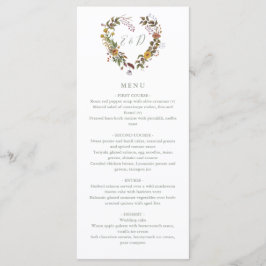 Rustieke Bloemen Sage Groene bruiloft diner Menu