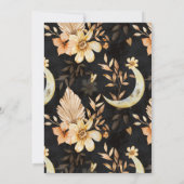 Rustieke Bloemen Schedel Halloween Party Kaart (Achterkant)