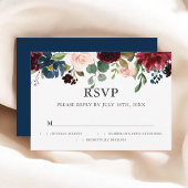 Rustieke Bloemen Script Huwelijk RSVP