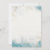 Rustieke Bloemen Snowy Mistletoe Winter Wedding Kaart (Achterkant)