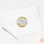 Rustieke bloemen string lampjes dank u ronde sticker (Envelop)
