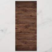 Rustieke Bloemen String Lights Trouwdiner Menu (Achterkant)