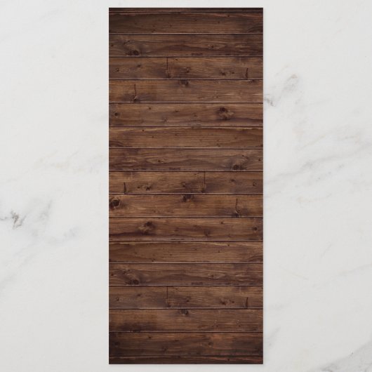 Rustieke Bloemen String Lights Trouwdiner Menu (Achterkant)