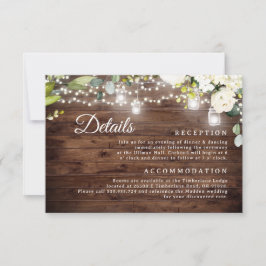 Rustieke Bloemen String Lights Wedding Details Kaa Kaart