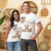 Rustieke Bloemen Teddybeer Baby shower T-shirt