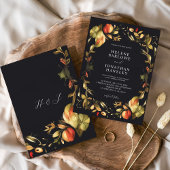 Rustieke Bloemen Terracotta Roest Moody Fall Weddi Kaart