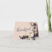 Rustieke Bloemen Thanksgiving Aangepaste bericht Kaart (Voorkant)