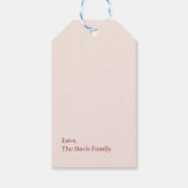 Rustieke Bloemen Thanksgiving Custom Monogram Cadeaulabel (Achterkant)